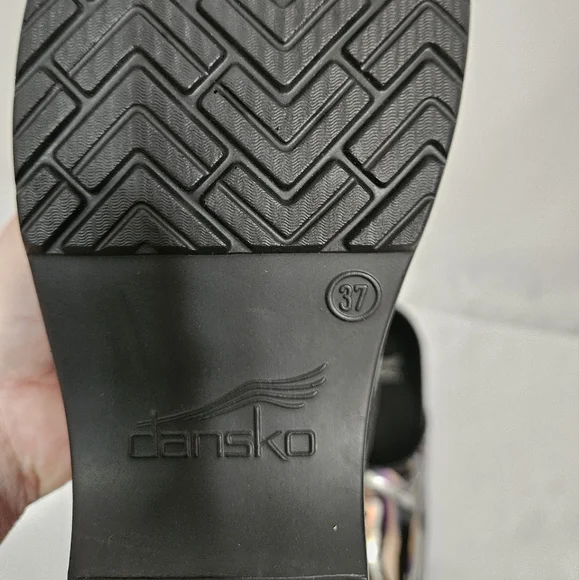 NIB Dansko professional brush patent metallic clog shoe women's size 37 - Picture 8 of 12